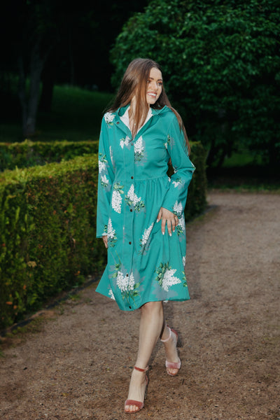 Emerald Bloom Coat – Green