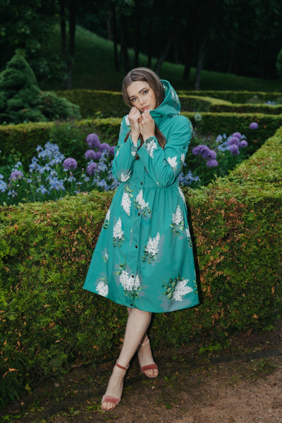Emerald Bloom Coat – Green