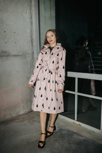 Blush Drop Coat – Noir Rain