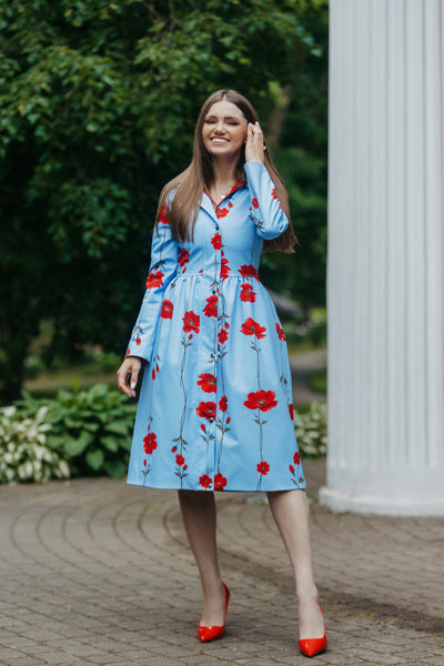 Poppy sky coat - Sky blue