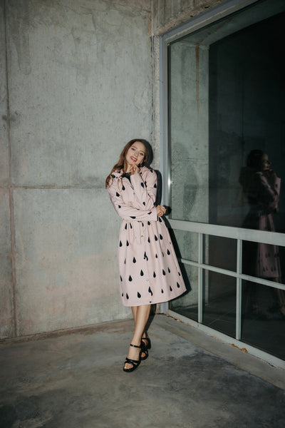 Blush Drop Coat – Noir Rain