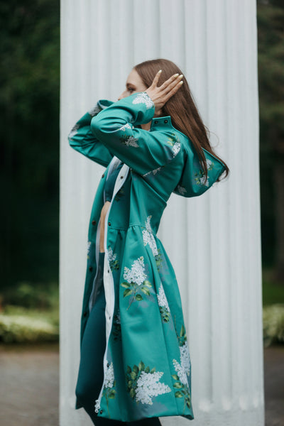 Emerald Bloom Coat – Green