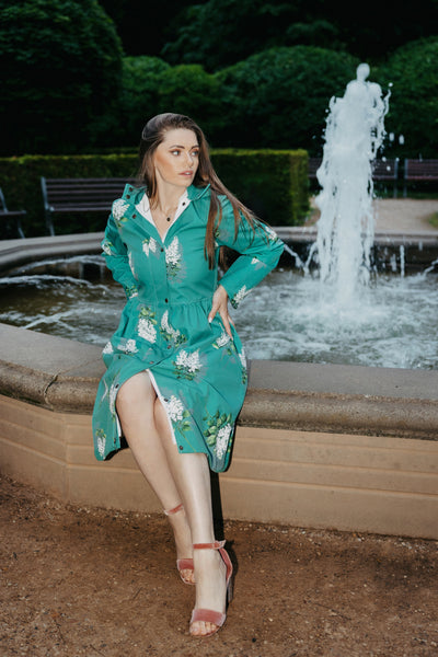 Emerald Bloom Coat – Green