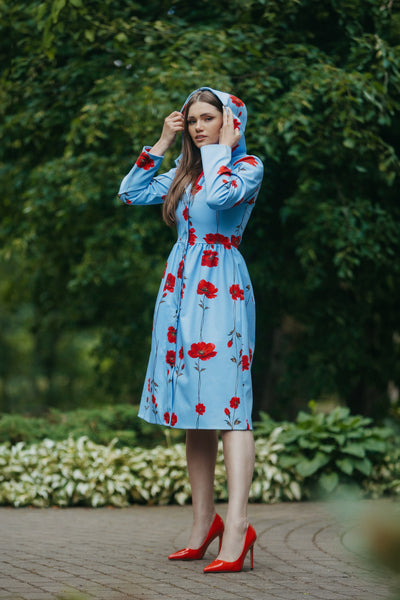 Poppy sky coat - Sky blue