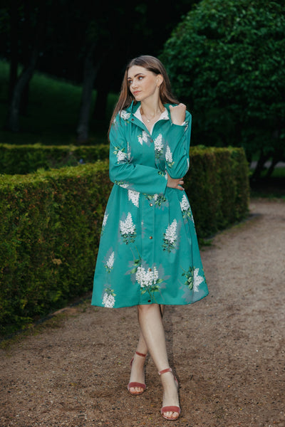 Emerald Bloom Coat – Green